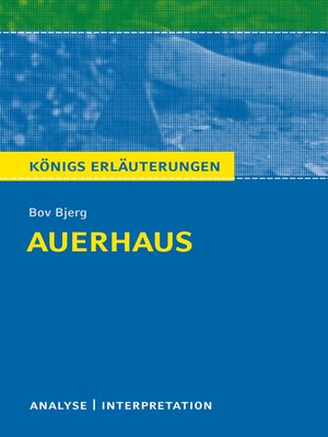 cover image of Auerhaus. Königs Erläuterungen.